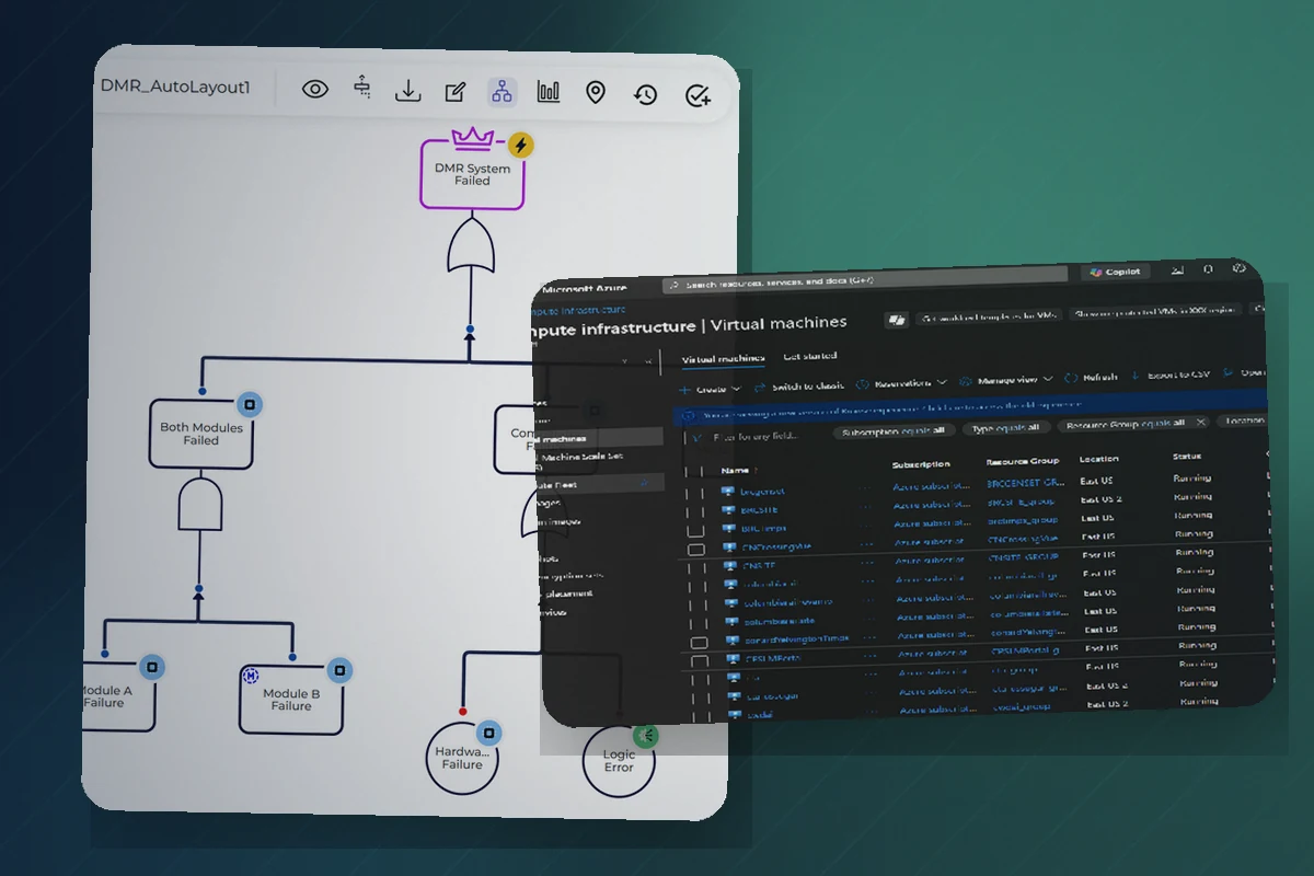 System workflow diagram connected with a cloud infrastructure interface.